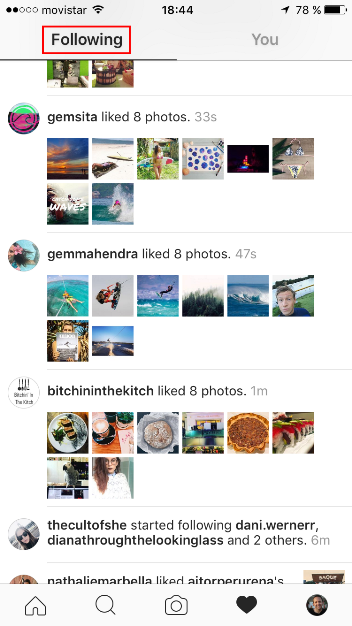 See activity of followers on Instagram